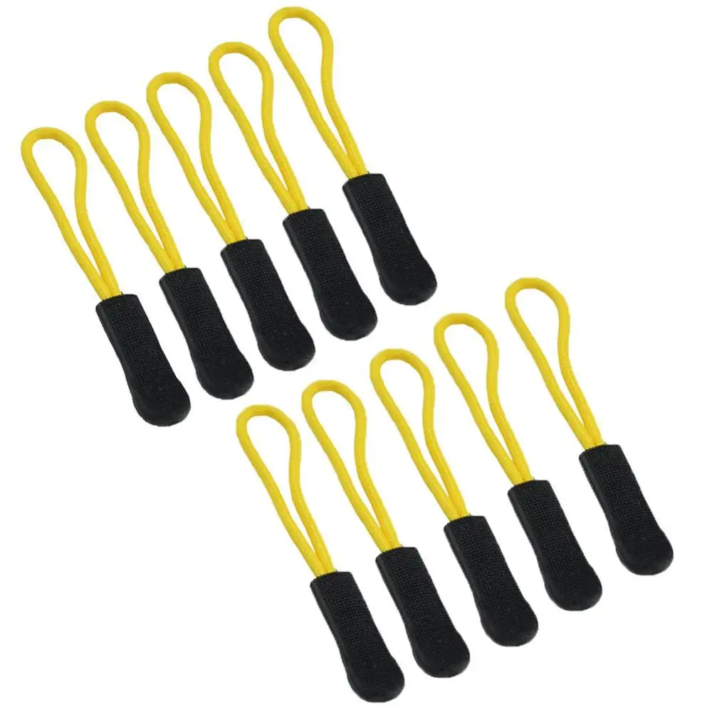 Yellow 10 шт./компл. для повседневного использования, для кемпинга, мешок застежки-молнии замена рюкзак одежда шнура застежка-молнии пулер слайдер Открытый лагерь Оборудование Набор для путешествий - Цвет: Yellow