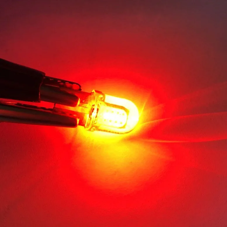 T10 COB ошибок T10 w5w led 194 с can-bus кремнезема Авто габаритный фонарь лампы 8SMD 12V 3W 180LM 6500k багажник автомобиля inteior огни - Испускаемый цвет: Red