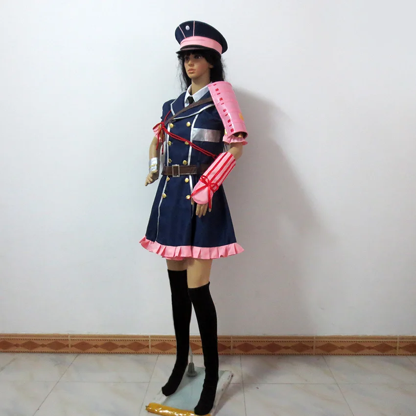 Midare Toushirou Косплей Touken Ranbu онлайн платье костюм с шляпой полный комплект