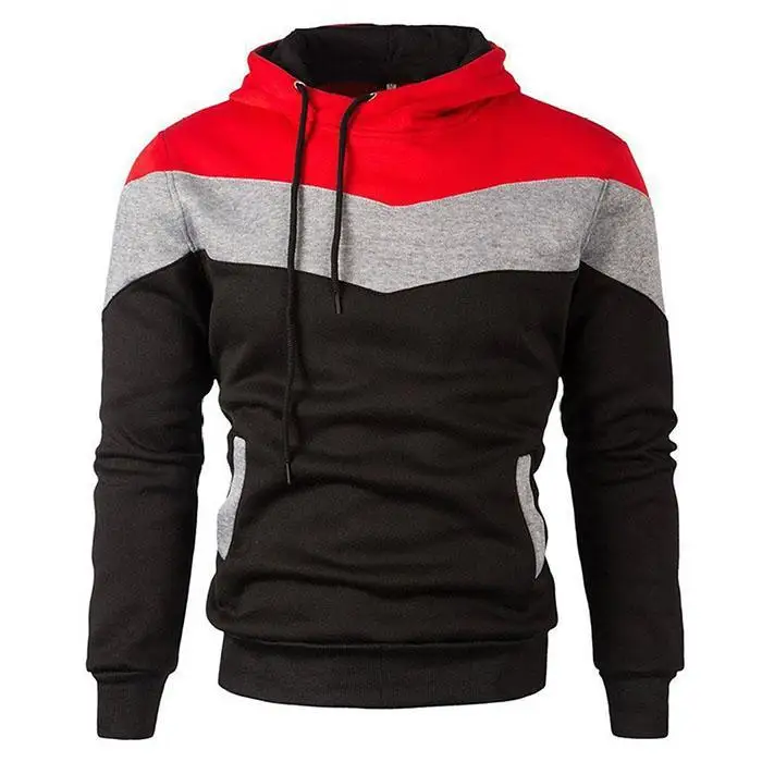 Autumn Casual Men's Skateboarding Hoodies Multicolor Splice Pullovers Sport Hoodie Man Gym Fitness Casual Long Sleeve Coat