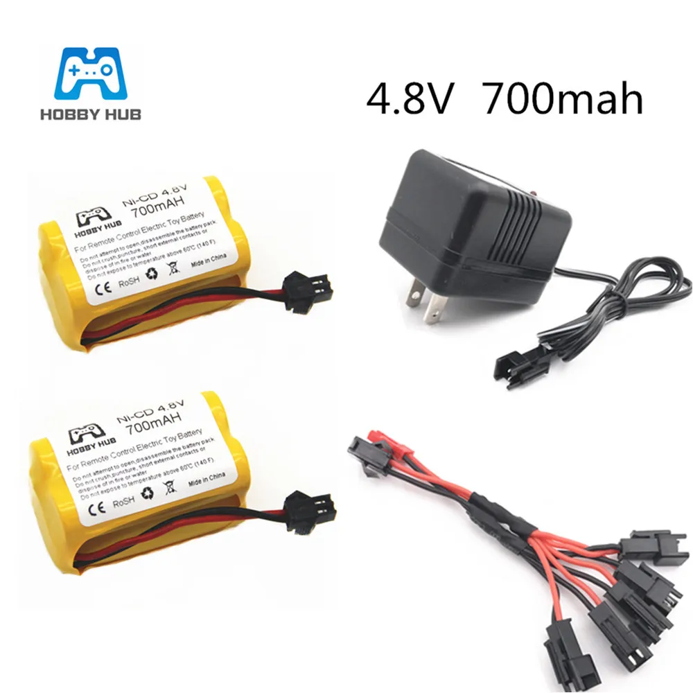 Hobby hub ni-cd 4 8 в 700 мАч аккумулятор с зарядным устройством 5 1 для управления