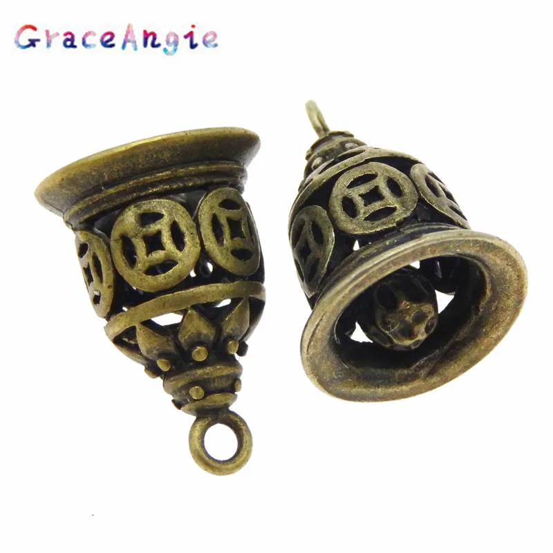 Подвески GraceAngie в античном стиле с бронзовым тоном сердцем и старинным