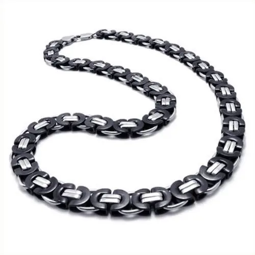 Широкое мужское ожерелье из нержавеющей стали длина 55 9 см ширина 1 см|stainless steel