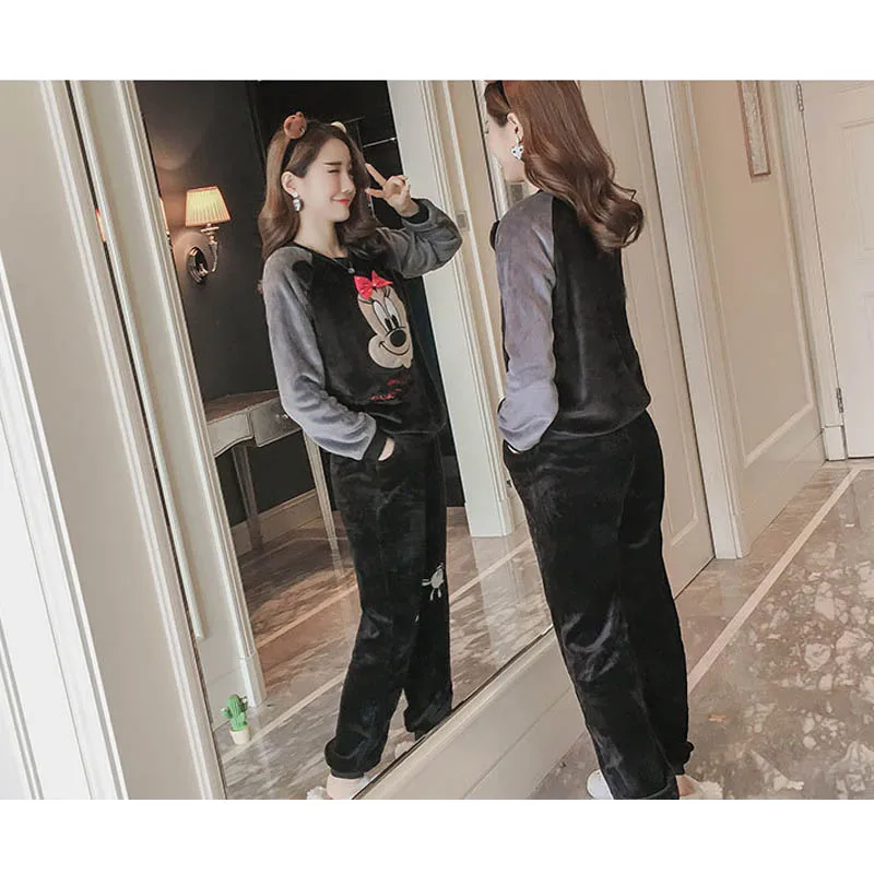 FL059C фланелевые толстые пижамы Para As Mulheres ночное белье Mujer женские Pyama Pijama Feminino Pigiama