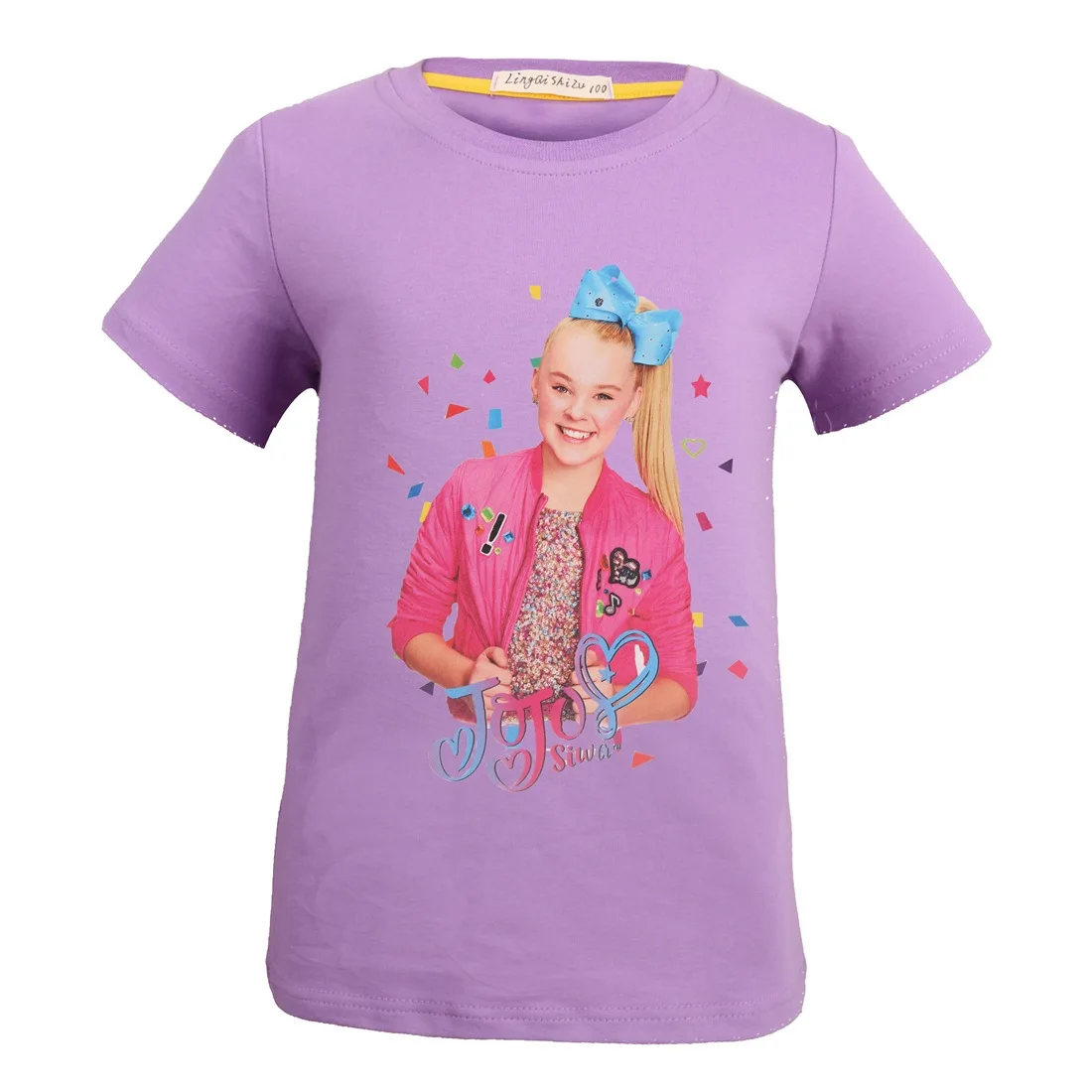 Новая детская летняя футболка одежда для девочек jojo siwa с короткими рукавами