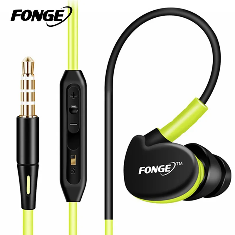Fonge S500 Earphone Stereo Bass 3.5mm Wired Sport Headphones with MIC for iPhone Samsung Sony Xiaomi Phones MP3 MP4 | Электроника