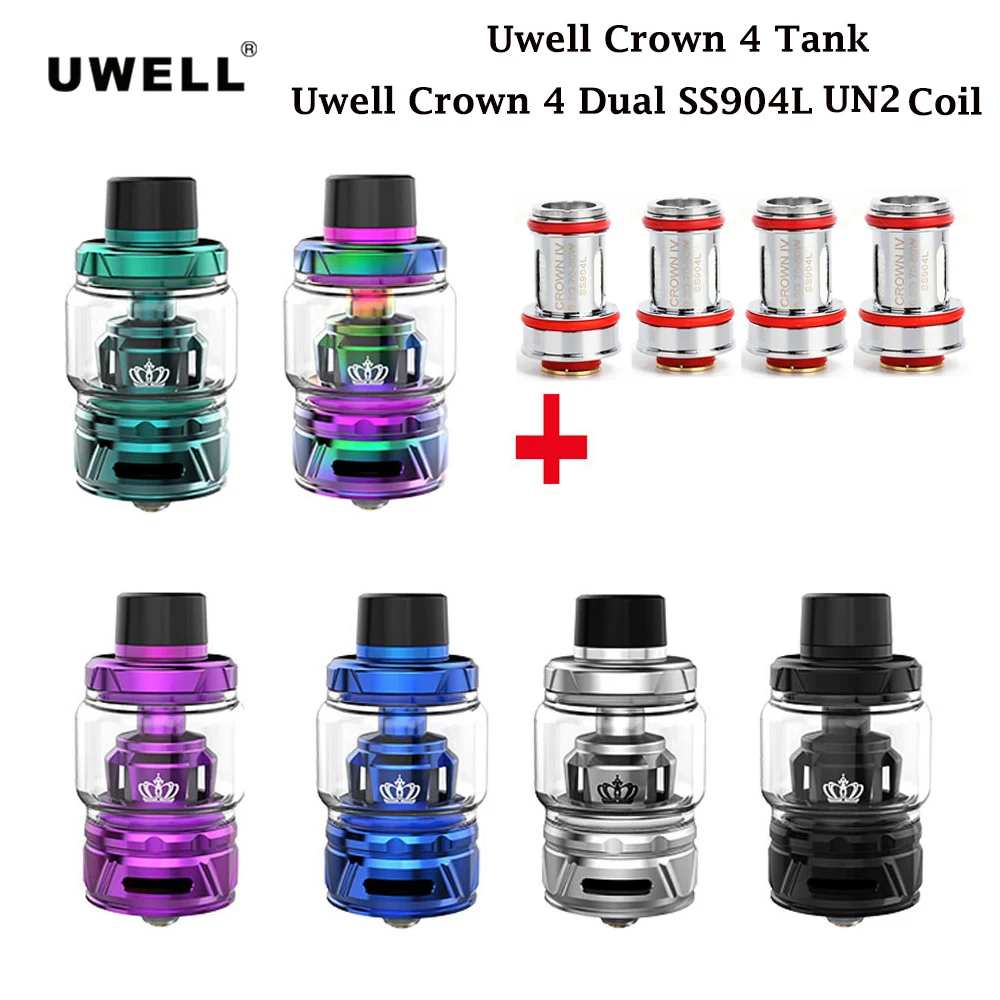Оригинальный атомайзер Uwell Crown 4 Емкость 6 мл технология самоочистки электронная