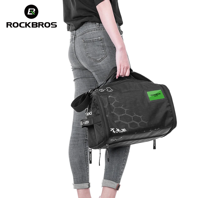 ROCKBROS уличная сумка велосипедное снаряжение сумка для хранения с дождевой крышкой Высокая емкость Триатлон сумка для езды на велосипеде снаряжение рюкзак
