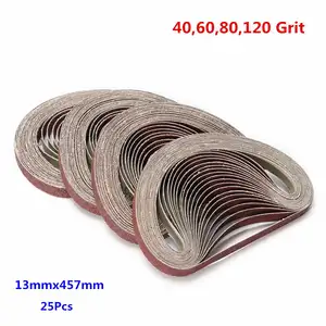 25 шт. шлифовальных лент 13x457 мм 406080120 зернистый шлифовальный станок для полировки шлифовальных инструментов