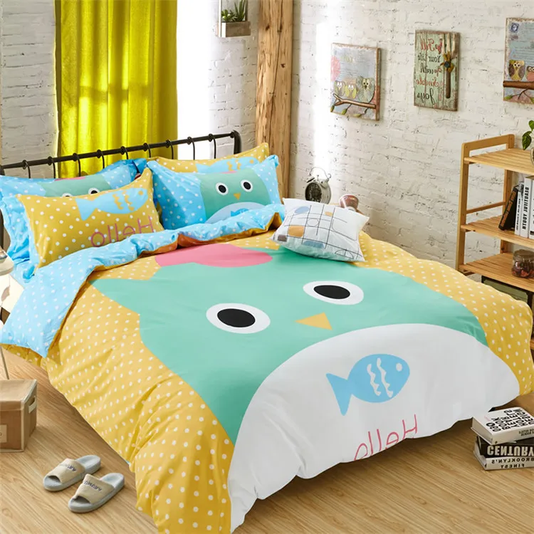 Прекрасный мультфильм постельных принадлежностей для ребенка двойной и