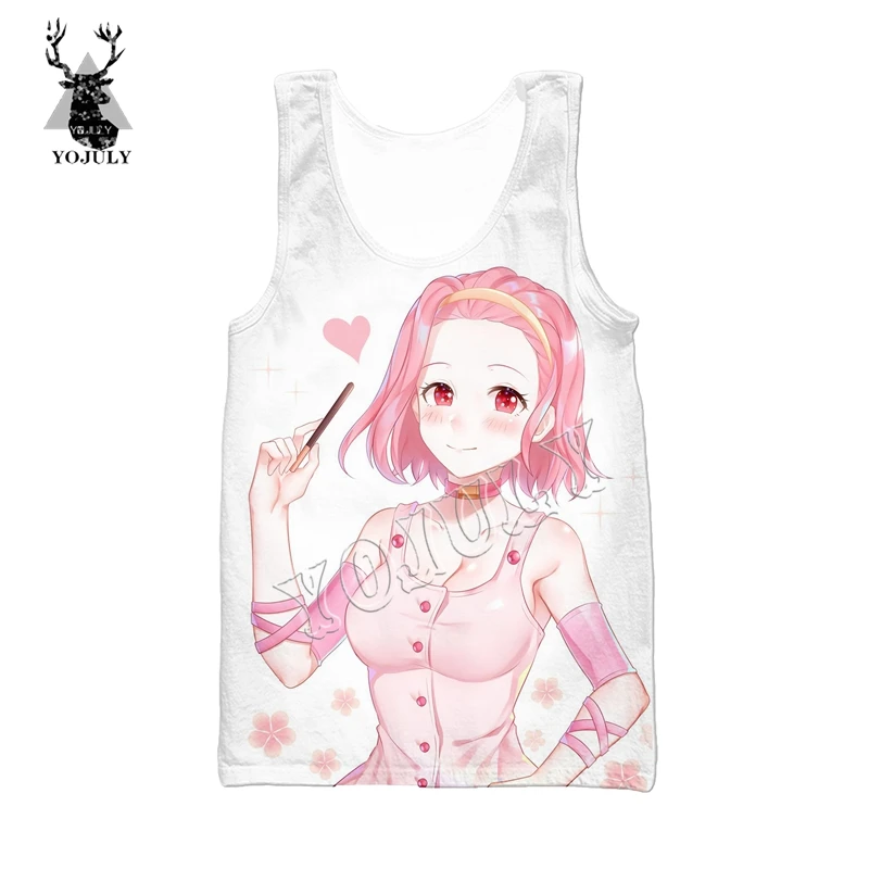 19 YOJULY Summer Unisex sleeveless shirts 3D Print Anime JoJo Bizarre Adventure Men Vest Women Casual Funny Tops Clothing Ve23 - Цвет: 19