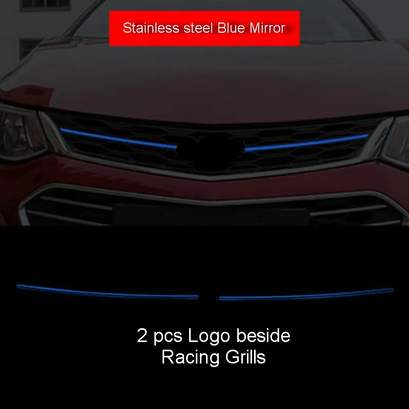 Tonlinker чехол Стикеры s для Chevrolet Cruze стайлинга автомобилей из 2 предметов из нержавеющей стали с логотипом рядом с гоночный крышка решетки радиатора Стикеры