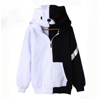 new anime danganronpa trigger happy havoc cute hoody autumn spring cotton casual black white hoodie cosplay japanese clothes