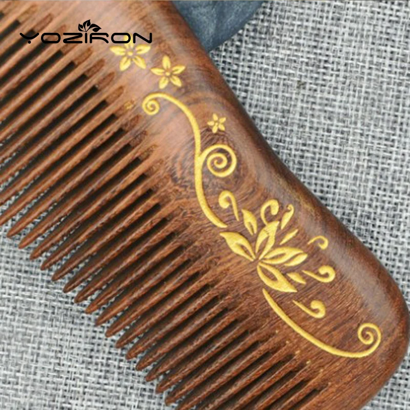 YOZIRON натуральный уход за здоровьем Золотой сандаловое дерево расческа для волос