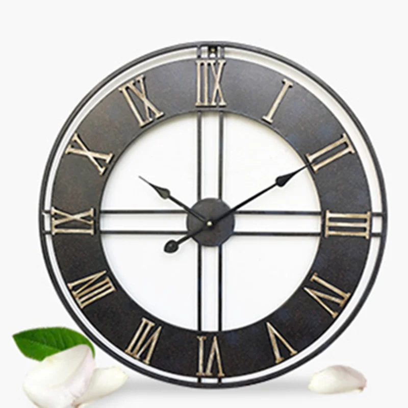 1 шт. Настенная Декорация Кованое железо винтажные настенные часы новое