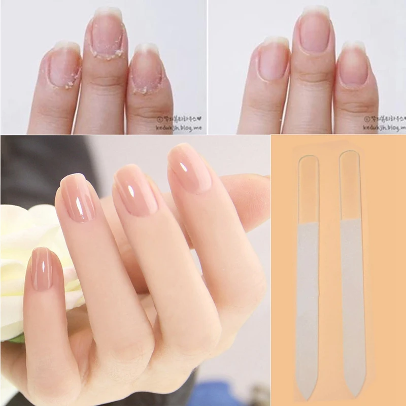 1 шт. прозрачный кристалл Стекло пилочка для ногтей Nail Art маникюрный набор