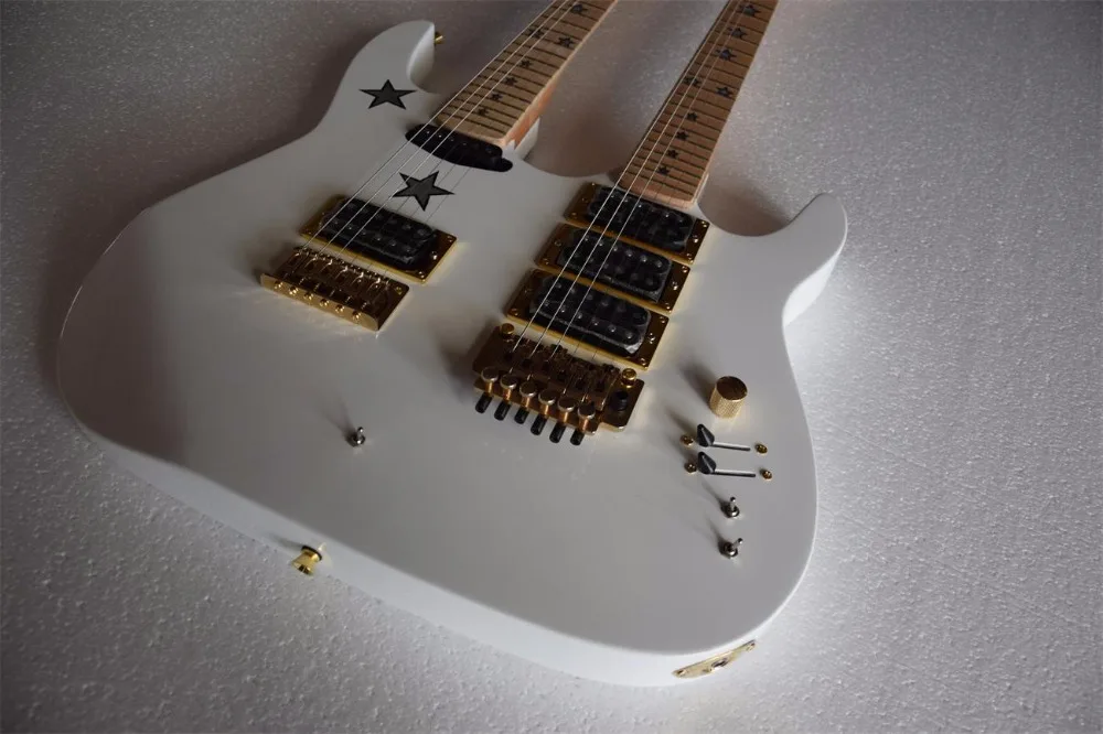 Новинка 2017 года Одежда высшего качества двойной шеи Крамер Гитары Флори розовое