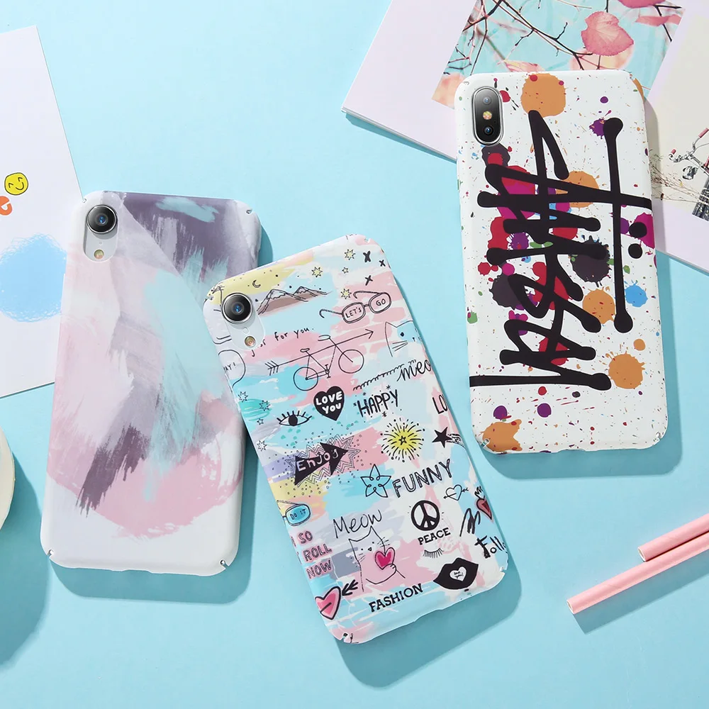 KISSCASE модные чехол для iPhone X XR XS MAX 8 плюс аксессуары Жесткий Чехол 7 6 6S Capinhas на айфон