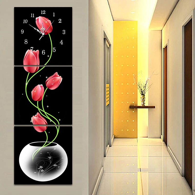 Red 5D Diy Diamond Painting Rose Cross Stitch Full Drill Round Diamond Embroidery Flowers Crystal Diamond Mosaic Pictures Needlework - Цвет: Red