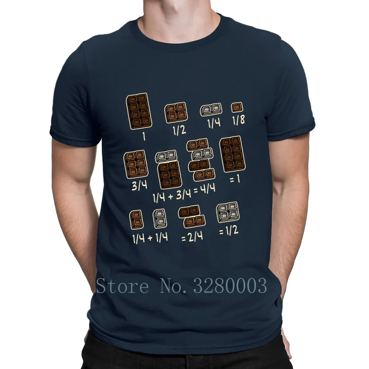 Футболка с надписью Chocolate Quick Math Fractions Teacher School Gift хлопковая Повседневная летняя