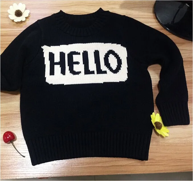 Семейная с буквами надписями «HELLO» и «BYE» и плотные свитеры Костюмы для мамы, папы, дочки, сына, матери комплекты одежды зимние «Мама и я», наряды