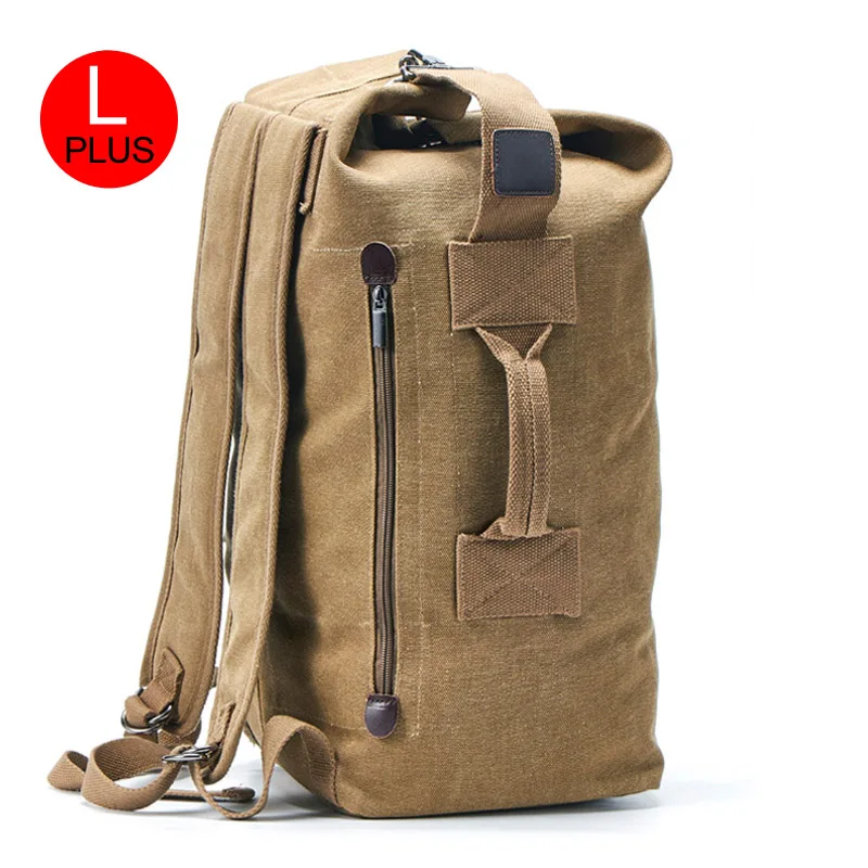Khaki L plus Большая вместительная мужская дорожная сумка, рюкзак для альпинизма, мужской багажный Топ, холщовый мешок, сумки на плечо для мальчиков, мужские рюкзаки XA88C - Цвет: Khaki L plus