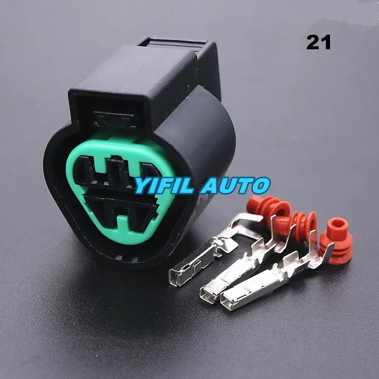 

10sets/lot 3 Pin/Way Female And Male Auto Connector Headlight Plug Socket KUM PB625-03027 PB621-03020