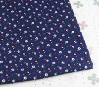 blue 50x145 см Изящный Белый Черный Синий по всему маленькому саду с цветочным принтом Хлопок Поплин Ткань для квилтинга постельные принадлежности ткань - Цвет: blue