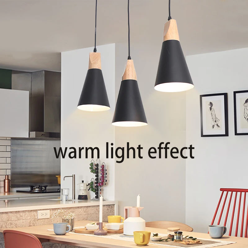 Современный деревянный подвесной светильник скандинавский светодиодный 36 Вт