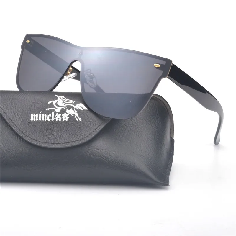 MINCL/с плоским верхом Мужские квадратные солнцезащитные очки фирменный дизайн с