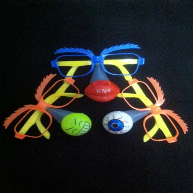 12 шт. светодиодные клоунские очки игрушка большой нос практичные шутки детская