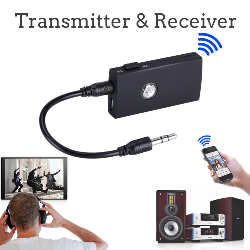 Bluetooth Transmitter and Receiver 2 in 1 For Speakers TV Audio Music Wireless & with 3.5mm Stereo Output | Электроника