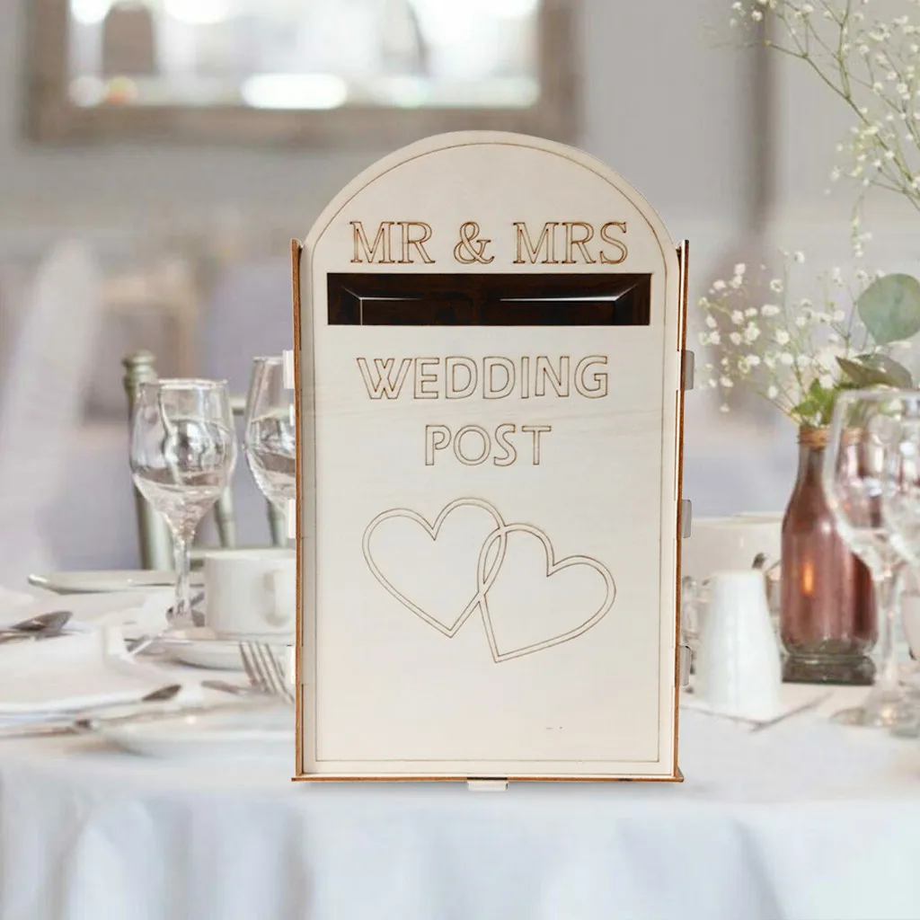 Твердая сосна полностью собранная Персонализированная свадебная открытка почтовая коробка Королевская почта стиль вечерние аксессуары для украшения#23/5