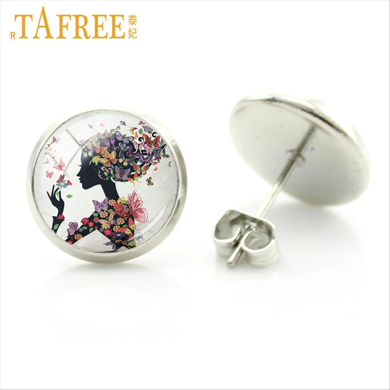 TAFREE Новые велосипедные серьги простой стиль живописи булавки художественное