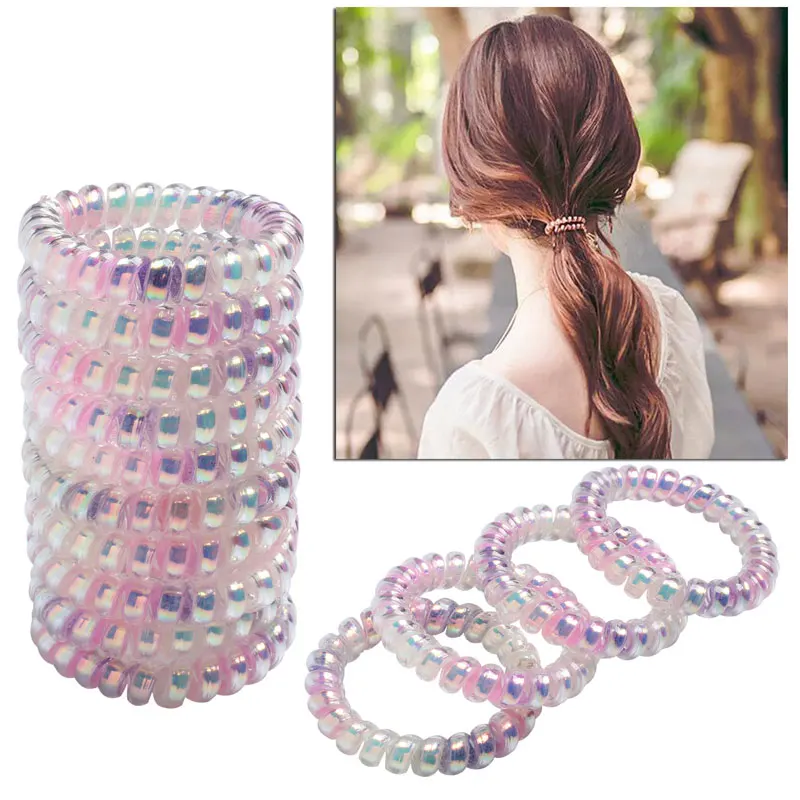 Спиральные резинки для волос девочек женские головные уборы аксессуары из