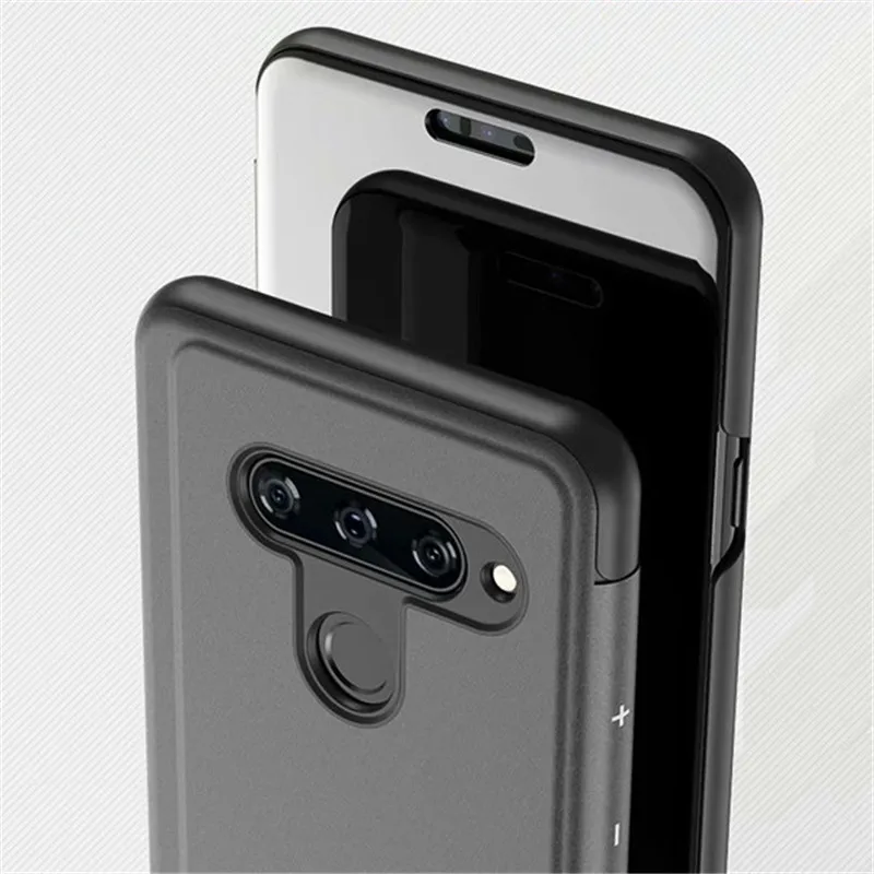 Ультра тонкий чехол для LG V30 V40 V50 G8 с металлическим покрытием и зеркальным