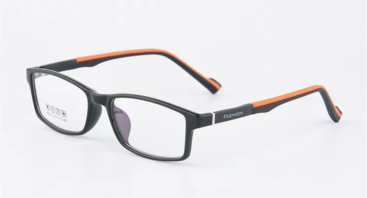C4 Black Orange TR90 силиконовые очки для младших школьников, очки для близорукости, винтажные Модные оптические оправы, гибкие очки - Цвет оправы: C4 Black Orange