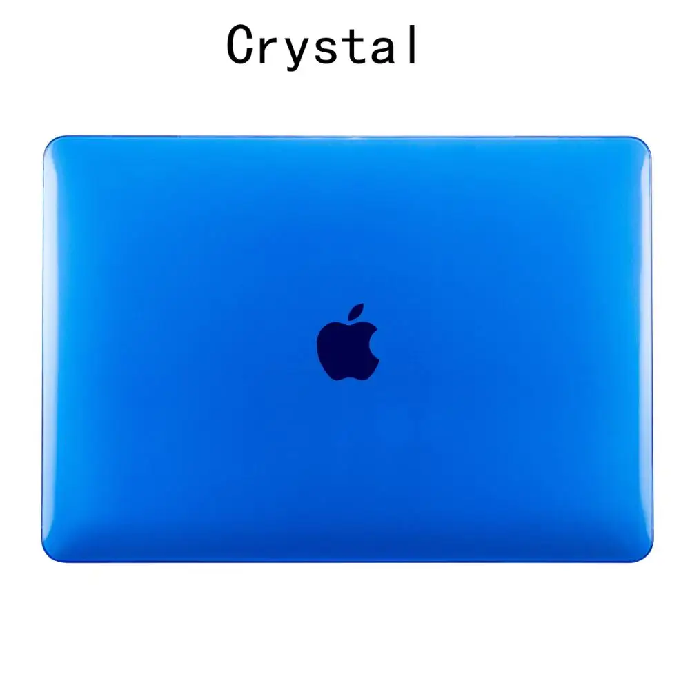 Blue Crystal Матовый \ Кристальный чехол для Apple Macbook Air Pro retina 11 12 13 15 дюймов сумка для ноутбука, для нового Mac book Air Pro 13,3 чехол A1932 - Цвет: Blue Crystal