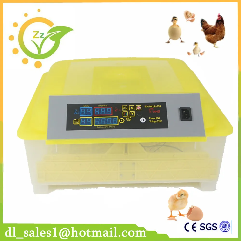 Лучшая цена цифровой автоматический инкубатор токарный 48 Яиц Домашней Птицы