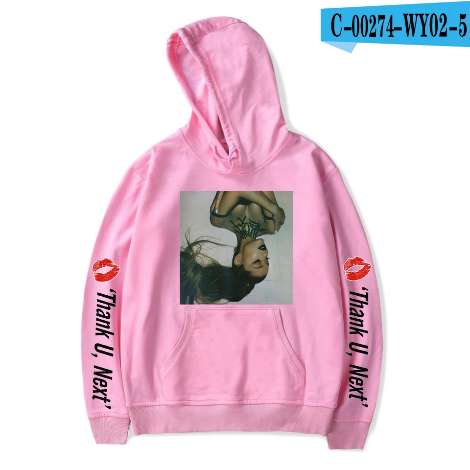 Pink Ariana Grande толстовки с принтом персонажа модные толстовки Мужские Женские весенне-осенняя зимняя одежда для отдыха XXS до 4XL - Цвет: Pink