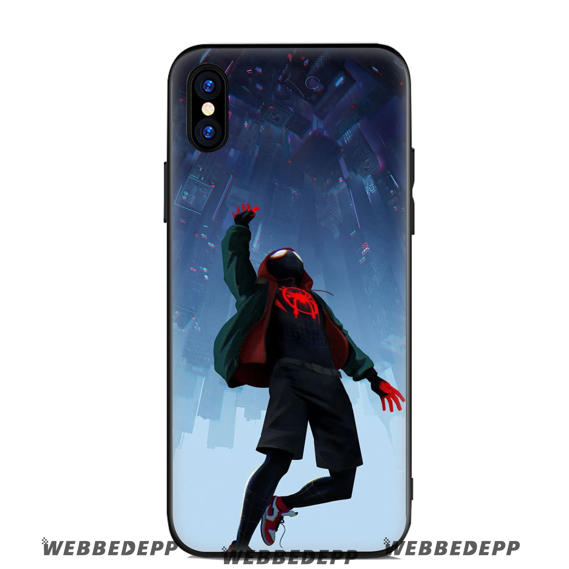Spider Man Into the Verse Soft Silicone Case for Apple iPhone 11 Pro Xr Xs Max X or 10 8 7 6 6S Plus 5 5S SE TPU |