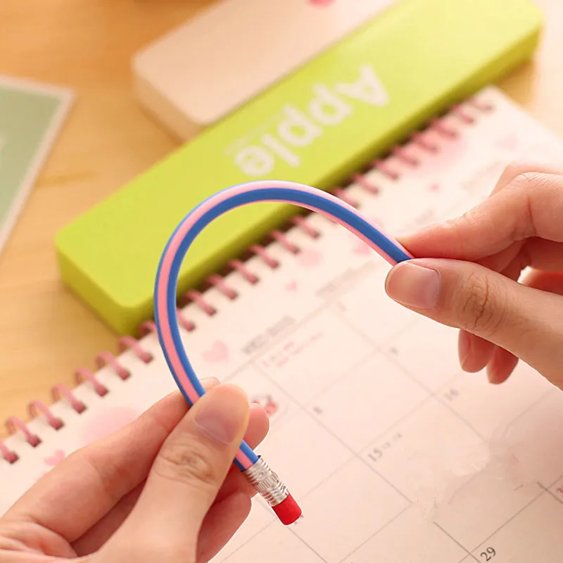 5 шт./лот корейские канцелярские товары красочный гибкий карандаш с ластиком