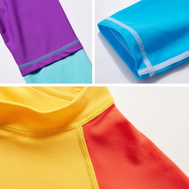 Детская рубашка для плавания Солнцезащитная футболка с короткими/длинными