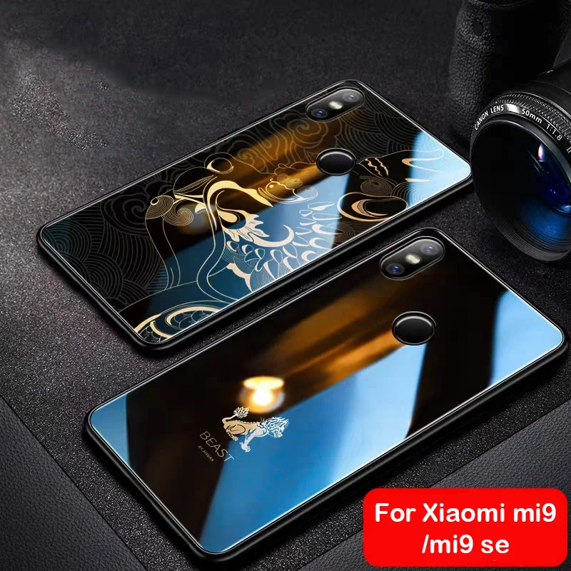 Роскошный чехол из закаленного стекла для Xiaomi mi 9 TPU стекло с мягкими краями чехол для Xiaomi mi 9 mi 9 se чехол Aixuan