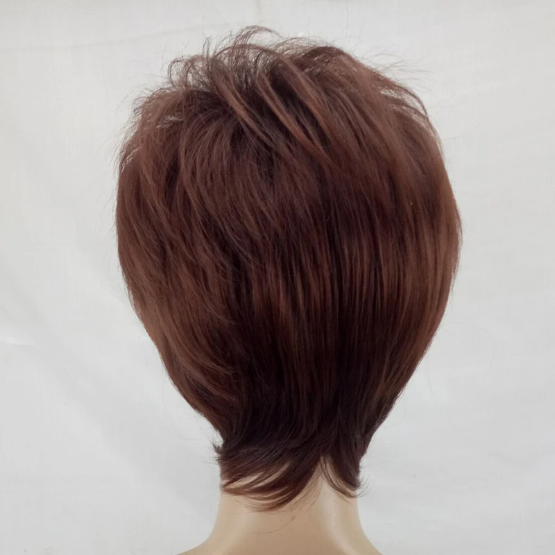 HAIRJOY Женские синтетические волосы парик коричневый блонд Выделите слоистые короткие прямые парики 9 цветов