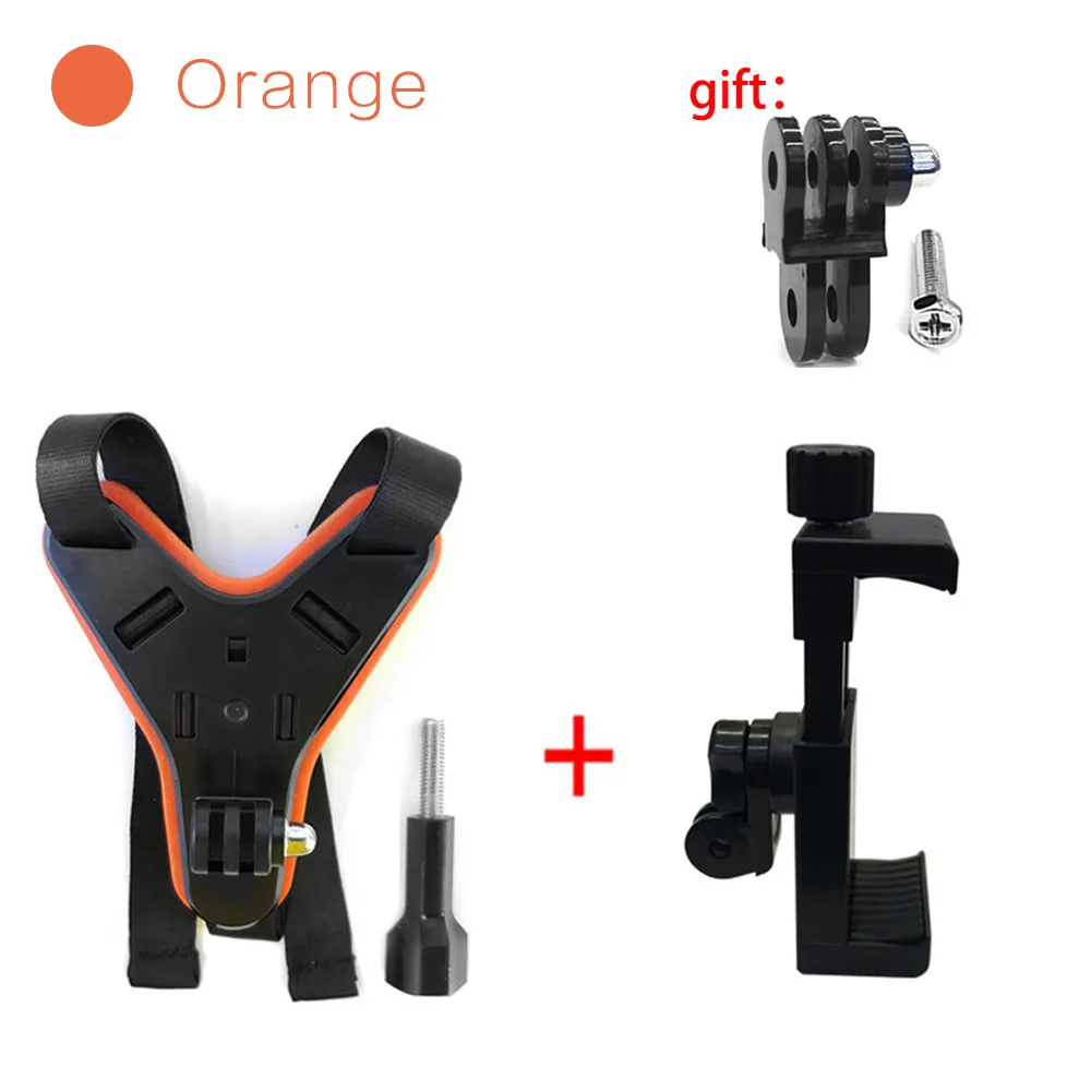 TUYU полный шлем подбородок держатель для DJI OSMO Packet шлем Cilp для GoPro Hero 7 SJCAM мотоциклетный шлем подставка для подбородка - Цвет: for Cellphone kits
