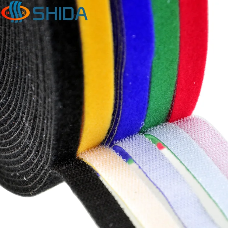 Оптовая продажа 10 мм * 5 м 2 рулона нейлоновые Многоразовые Кабельные стяжки с