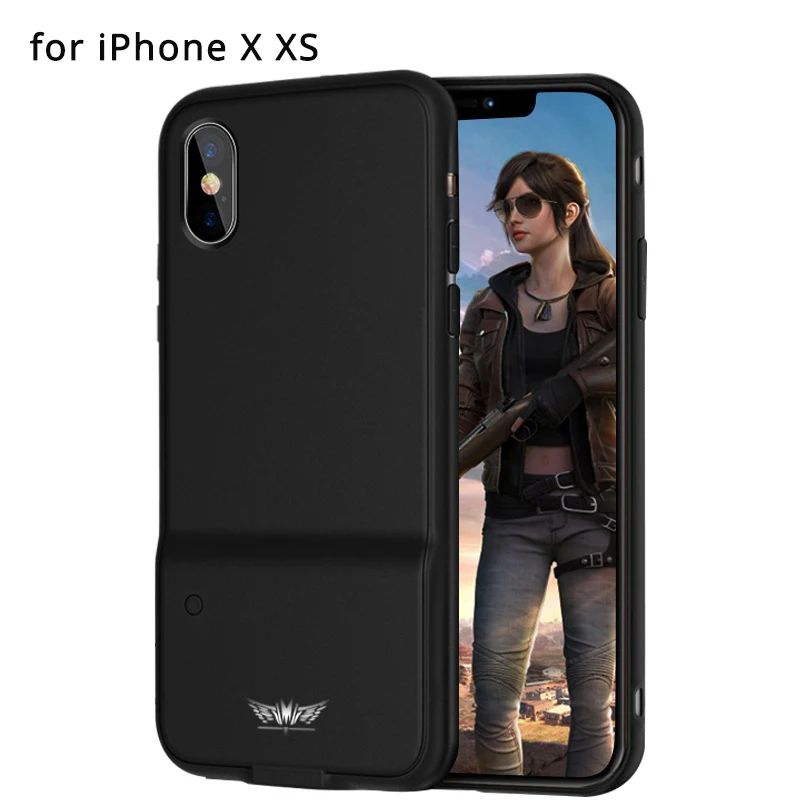 For X XS Беспроводной Bluetooth Pubg контроллер 2 в 1 джойстик триггер огонь цель Кнопка геймпад для iPhone 6 6s 7 8 Plus X XS XR MAX чехол - Цвет: For X XS