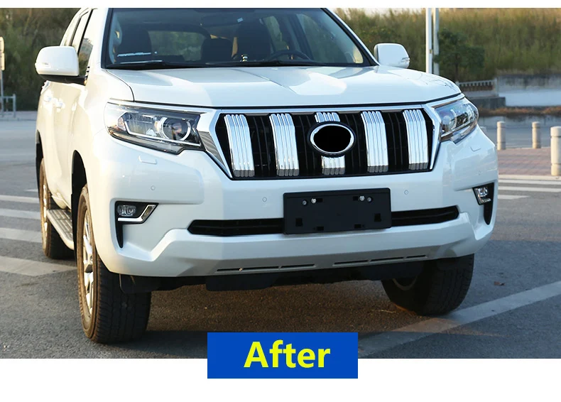 Для Toyota Land Cruiser Prado FJ 150, автомобильная передняя решетка, ограждение, накладка на решетку, декоративные наклейки, аксессуары для укладки