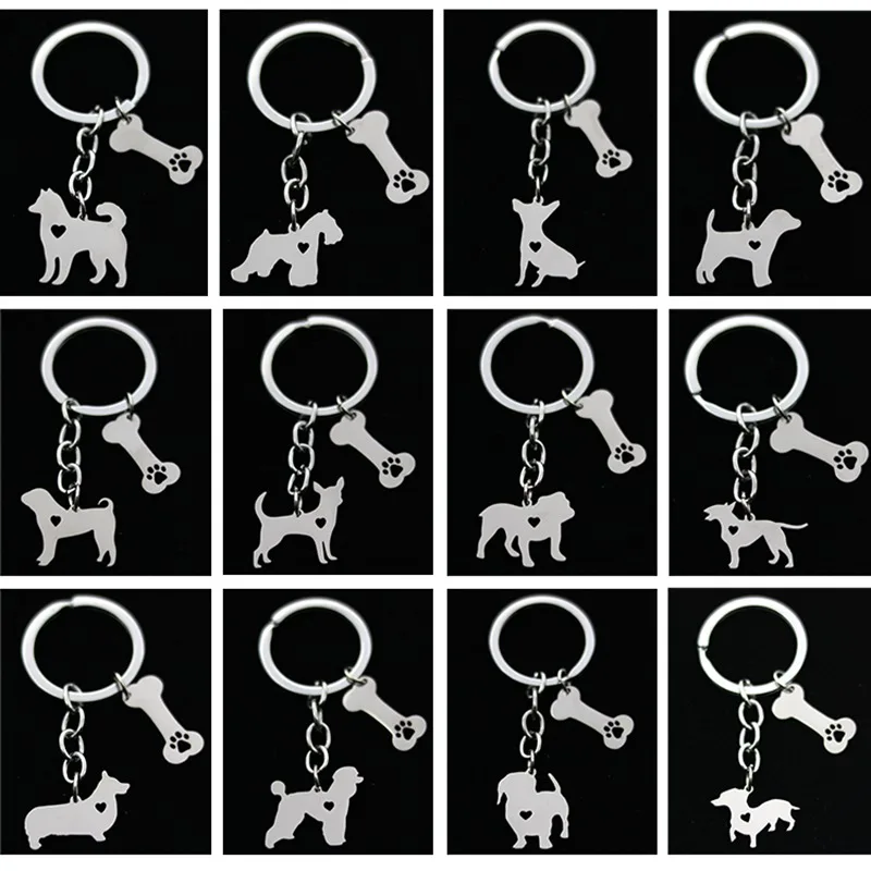 Брелок для ключей Canuomen с изображением Пиренеев собак|fashion keychain|keychain fashionstainless steel